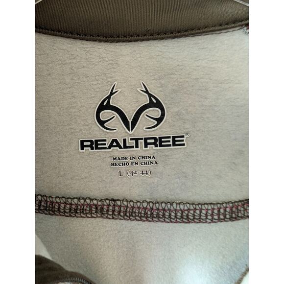 Realtree Sweatshirt Womens L (42-44) Camouflage Scent Control Hunting 1/4 Zip - Picture 2 of 4